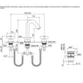 3-hole countertop washbasin tap Serle