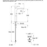 Single-lever countertop washbasin tap Claix