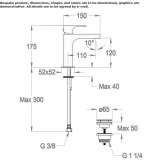 Single-lever countertop washbasin tap Claix