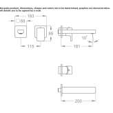 2-hole wall-mounted washbasin tap Claix