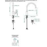 Single-lever washbasin tap Narince