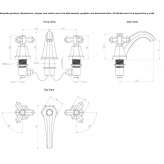 3-hole countertop washbasin tap Trier