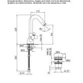 Countertop washbasin tap with 1 hole Serle