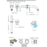 Wall-mounted washbasin tap Cussac