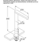 Stainless steel washbasin tap in a modern style Mapello