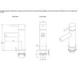 Single-lever countertop washbasin tap with aerator Channing