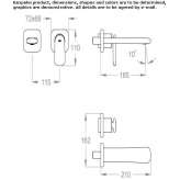 Two-hole, single-lever, wall-mounted washbasin faucet Jasionow