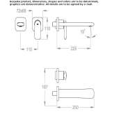 Two-hole, single-lever, wall-mounted washbasin faucet Jasionow