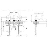 3-hole brass washbasin tap without stopper Ballarat