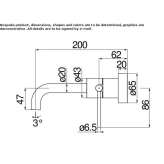 Single-lever wall-mounted washbasin tap with aerator Elkhovo