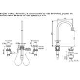 3-hole brass countertop washbasin faucet Zapatero