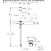 Countertop washbasin tap made of stainless steel Tekom