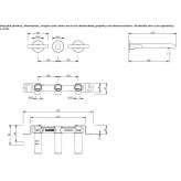 3-hole wall-mounted washbasin tap Amidon