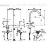 3-hole countertop washbasin tap Palleja