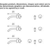 2-hole wall-mounted washbasin tap in stainless steel Outes