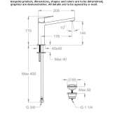 Single-lever countertop washbasin tap Rusko