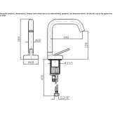 Single-lever countertop washbasin tap with aerator Hejnice