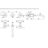 3-hole wall-mounted washbasin tap made of stainless steel Krokees