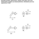 2-hole wall-mounted washbasin tap in stainless steel Alcanede