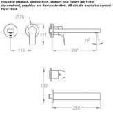 2-hole wall-mounted washbasin tap Hurezani