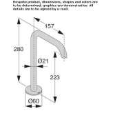 2-hole stainless steel washbasin tap Janos