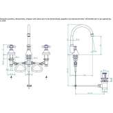 Classic, 3-hole washbasin tap Swanley