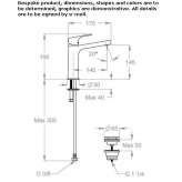 Single-lever countertop washbasin tap Hurezani