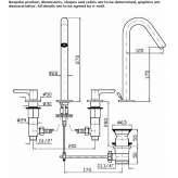 Brass countertop washbasin tap with single rosettes Lassee