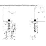 Elektroniczna bateria umywalkowa nablatowa Ballarat