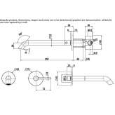 2-hole wall-mounted washbasin tap in stainless steel Krokees