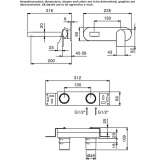 Wall-mounted washbasin tap with plate Laramate