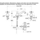 3-hole countertop washbasin tap with single rosettes Sebnitz