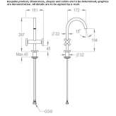 Countertop washbasin tap without waste Mariabe