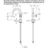 Countertop washbasin tap without waste Mariabe