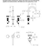 3-hole countertop washbasin tap Ziduri