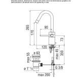 1-hole washbasin tap Nexpan