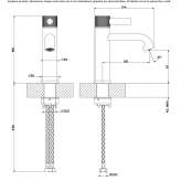 Metal countertop washbasin tap, 1-hole Ballarat