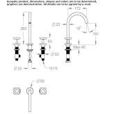 3-hole countertop washbasin tap without stopper Mariabe