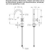 Countertop washbasin tap without waste Mariabe