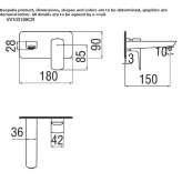 Wall-mounted washbasin tap with flow limiter Escada