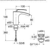 Single-lever washbasin tap Mocoa