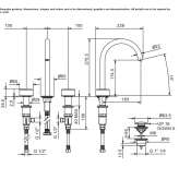 3-hole countertop washbasin tap Guama