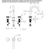 3-hole countertop washbasin tap without cork Ziduri