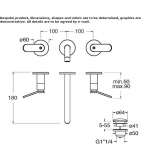 3-hole wall-mounted washbasin tap Itatuba