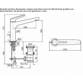 Single-lever brass countertop washbasin tap Lassee