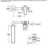 Single-lever wall-mounted washbasin faucet Ardud