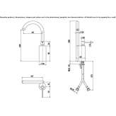 Hydroprogressive washbasin tap made of stainless steel Krokees