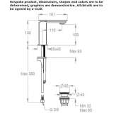 Countertop 1-hole stainless steel washbasin tap Villabe