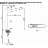 Brass countertop washbasin tap with aerator Lassee