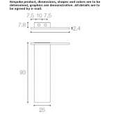 Floor-standing washbasin tap holder made of stainless steel and wood Fuegen